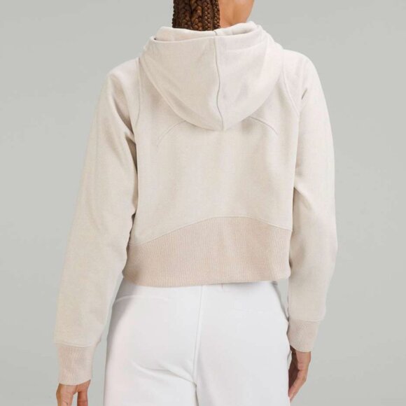 (0197) Lululemon Loungeful Cropped Hoodie *Spark Bone / Beige sz 4/6 - Picture 3 of 8